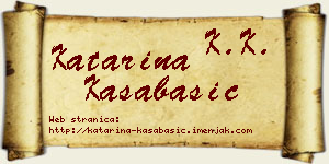 Katarina Kasabašić vizit kartica